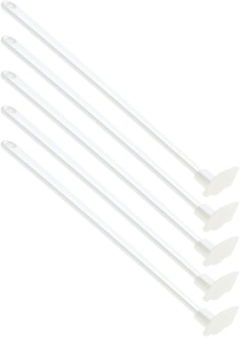 Cabilock Lot de 5 Spatules à Long Manche en Polypropylène Blanc Raclette pour Flacon Polyvalente pour Sauces Cosmétiques et Nettoyage Précis des Bouteilles au Quotidien