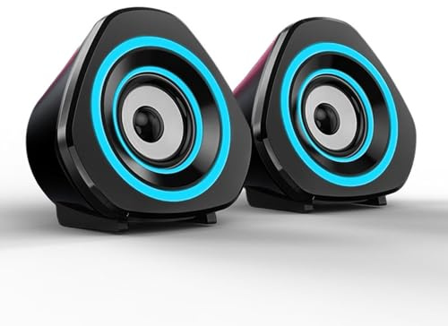 ERYUE SADA Home Speaker Mini Altoparlanti Magnetici per Computer Desktop PC Cassa Audio Alimentata Tramite USB con Luci RGB per Utenti di Computer Portatili/desktop (#4)