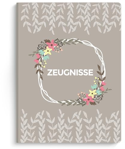 SKYDUE Zeugnismappe A4, Zeugnis Mappe Mit 30 Hüllen, Zeugnismappe Für Zeugnisse Zu Archivieren Und Wichtige Dokumente Zu Organisieren(Grau)