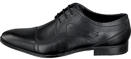 bugatti man Herren sportliche Schnürer, Männer Schnürhalbschuhe,Schnuerung,Freizeit,schnürschuhe,Sneaker,Halbschuhe,Men,Black (1000),43 EU/EU UK