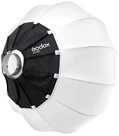 Godox CS-65d Lantern Softbox 65cm,Mount Bowens,Installation Rapide 65cm Softbox Globe Blobe pour Photo Portrait Studio Video Éclairage Continu Photographie