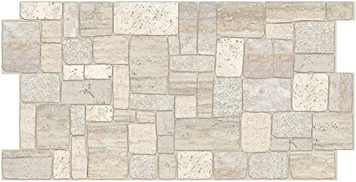 Panneaux muraux en PVC, carreaux décoratifs 3D, couleur - Сalcare (20, 9.8 m2)