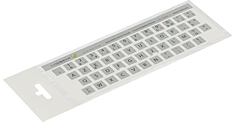 Lacerto® 12x12 mm - Autocollants français AZERTY - Pour claviers PC et ordinateur portable - Avec stratifié mat résistant aux rayures | French Keyboard Stickers | Couleur : argenté
