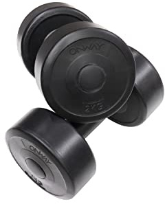 OnWay 2kg x 2 Fitness Hantel 2er Training Set schwarz OW1301-2BLK