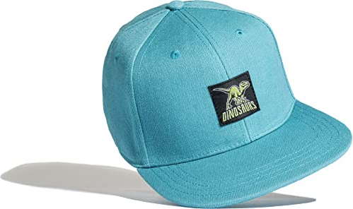 Baddery Cap Dinosaurier Jungen : Dino T-Rex (Patch) - Kinder Kappe Jungs Mütze Kostüm (Türkis)
