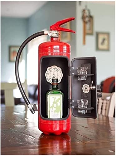 Xummy Feuerlöscher Mini Bar – Neuheit OPCYCLED Feuerlöscher, Mini Bar recycelt, Core Cave für Whisky, Miniatur-Minibar