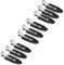 JeoPoom Pinzas para el Pelo sin Doblar Clips[9 Piezas], Sin Dobleces, Sin Marcas, Sin Arrugas, Herramienta de Clips de Peinado(Negro)