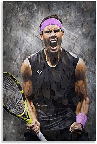 Puzzle für 500 Teile Rafael Nadal Tennis Sport Poster 3 Leinwand Holz Puzzlespiel Erwachsenen und Kinder Puzzle Poster 500 Piece 20.4x15inch(52x38cm) Kein Rahmen