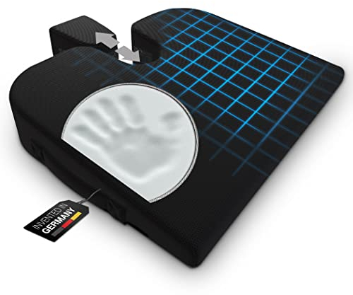 Healthfix® Keilkissen zur Verbesserung der Sitzhaltung - Bequemes ergonomisches Sitzkeil für Stuhl, Auto & Co. | Orthopädisches Sitzkissen mit Optimalem Memory-Foam Härtegrad