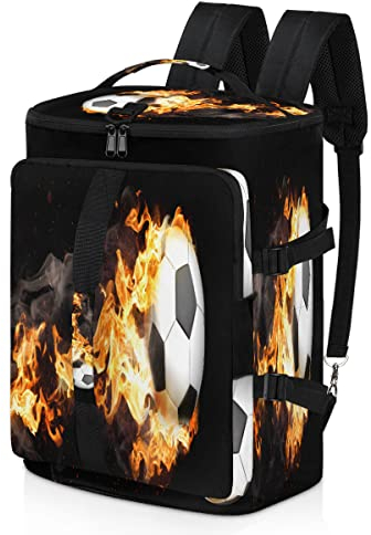 Fußball-Sport-Rucksack für Herren und Damen, Fußball-Thema, Seesack mit Schuhfach für Fitnessstudio, Reisen, Wandern, Rucksack, multi, Einheitsgröße, Sportlich