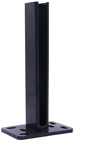 Expert Fußplattenadapter für 60 x 40 mm Zaunpfosten RAL7016 Anthrazit | Bodenplatte 150 x 100 mm | Stabile Bodenmontage | Robuste Stahlkonstruktion