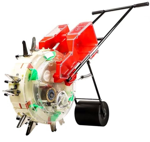 Precision Garden Seeder Row Planter, Hand-Push Roller Seeder Seeds Dispenser Spreaders Corn Seed Planter Machine Manual Planter Efficient Peanut Spreaders Tool for Terraced Farm Ranch Garden,14Holes