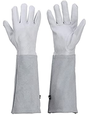 Handschuhe Widerstandsfähig 1 Paar S/m/l/XL Heavy Duty Gardening Rose Crouning Gauntlet Handschuh Dornen Beweis Langarm Arbeit Schweißen Garten Greßgarten Garten Geschenk (Color : H, Size : L