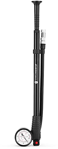 Xtahdge 300PSI Shock Pump High Pressure Air Pump Presta Schrader Valve Mountain Road Bike Pump with Gauge for Front Fork and Rear Suspension Air Shock