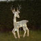 TQEBWUS Décorations De Noël De Renne Extérieur, 3 Renne Noel Exterieur LED, Cerf Illuminé Décor Noël, Ornement De Wapiti Debout Extérieur pour Cour, Pelouse, Cadeaux Lumineux À Piles 82x45cm