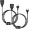 GBKDQQ 2 reguladores LED con interruptor, 2 metros de intensidad para bombillas LED, negro, PVC, E27, mesa, 230 V CA, regulador de intensidad