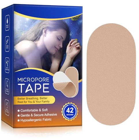 Cinta Bucal Para Dormir Mouth Tape For Sleeping 42 Piezas Ronquidos Soluciones Boca Cerrada Antirronquidos Tapa Bocas Tiras Bucales Para Dormir Anti-ronquidos Hipoalergénico Adhesivo Suave (Desnudo)