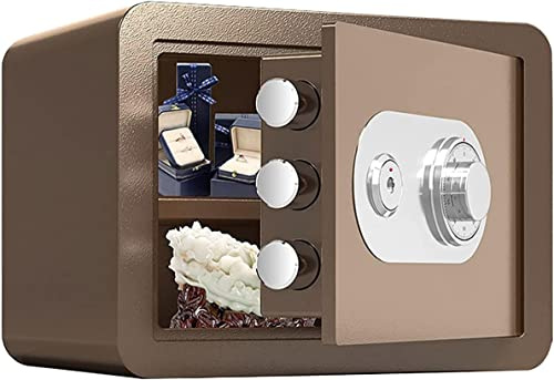 Caja fuerte de pared ignífuga pequeña de acero con cerradura de llave para casa, oficina, hotel, caja de seguridad compacta para objetos de valor y documentos importantes.