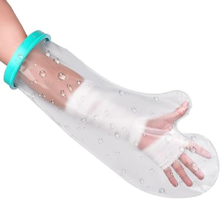 Genérico Protector Escayola Brazo Adulto, Funda Impermeable de Silicona Protector Brazo Escayola, Funda Escayola Brazo Reutilizable para Cubrir Vendajes, Yeso, Heridas