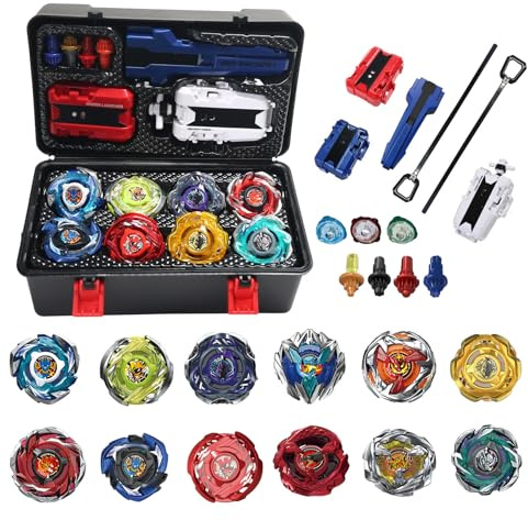 Wotean 12 Peonzas De Batalla, 3 Lanzadores, 1 Asa, 3 Anillos Centrales Y 4 Bases, Juguete, Regalo De Cumpleaños, 168-2