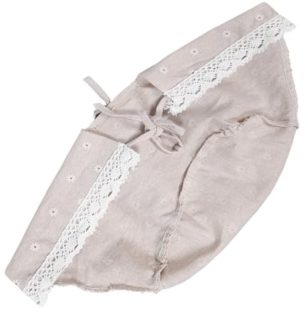 DECOMELODY Forro para Cesta de Mimbre Ajustado de Tela Lavable Revestimiento Reemplazo para Cestas Rústicas y Boho de Mimbre y Alambre Forro Decorativo para Picnic y Almacenamiento