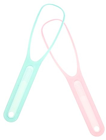 Alipis 2 pezzi Raschietti per Lingua con Spazzolino Integrato Pulizia Avanzata per Freschezza Orale Design Ergonomico Antiscivolo Adatti Adulti per Orale Completa