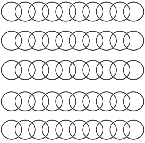 MALSSE Gummiriemen, verschiedene Größen, 1,2 mm, 25/28/30 mm Durchmesser, für Blockflöten, gemischte Gummi-Antriebsriemen, 50 Stück