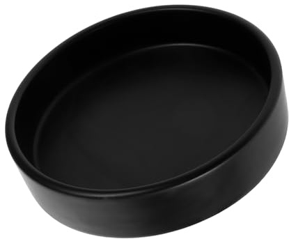 SEWACC Sottovaso Ceramico Nero Opaco per Piante in Vaso Vassoio Raccogli Gocce Piccolo per Vaso da Interno Base Stabile per Piante e Fiori Accessorio Pratico per Giardinaggio