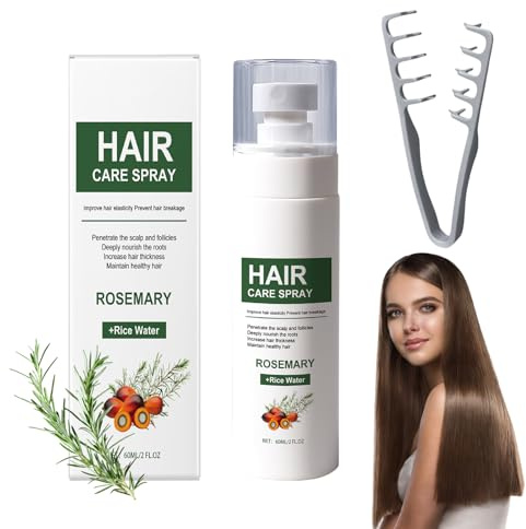 Hair Growth Spray Sérum Spray Con Romero Serum Crecimiento Cabello 60 Ml Suave Y No Irritante Fortalece Protege El Cabello Encrespado Hombres Y Mujeres Incluye 1 Peine Texturizado Gris