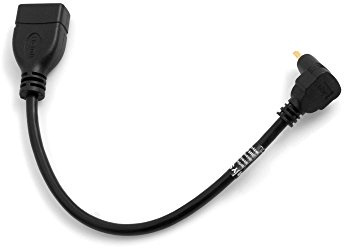System-S Mini HDMI 1,4 kabel bakåt vinklad vinkelkontakt 90° till HDMI ingångsuttag 22 cm