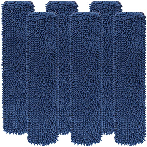LTWHOME 60cm Chenille Koralle Mikrofaser Waschbare Flache Mopp Pads(Packung mit 6)