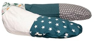 ULLENBOOM Schwangerschaftskissen & Stillkissen 190cm - Mikroperlen Füllung | Extra leise Mikroperlen, Bezug: 100% Baumwolle, OEKO-TEX zertifiziert, Made in EU, Schadstoffgeprüft und waschbar