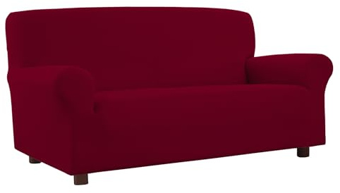 Banzaii Elastischer Sesselschoner/Sesselüberwürfe Stretch, schumutzabweisend, mit geformten Armlehnen - Made in Italy - 1 Sitz Bordeaux