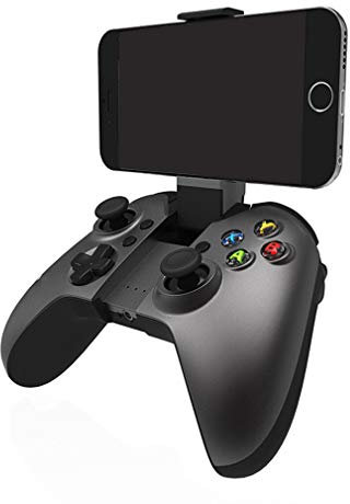 MYYINGELE sans Fil Manette de Jeu sans Fil,Upgraded Bluetooth Gamepad Manette de Jeu avec Support Télescopique et Double Choc pour PC/Android Phones, Tablets Android/iOS