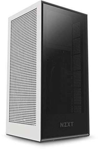 NZXT H1 - Caja ITX de Factor de Forma pequeño - Flujo de Aire de Doble cámara - Panel Frontal de Vidrio Templado teñido - Fuente de alimentación integrada de 650 W 80+ Gold - Blanco