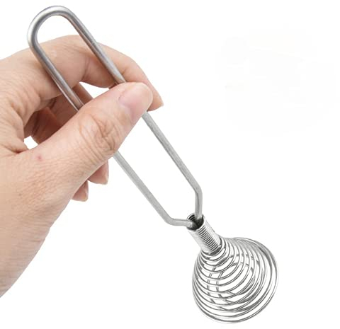 Fouet à ressort en acier inoxydable - Fouet à fil métallique - Batteur pour crème à œufs - Accessoire de cuisine pour mélanger, mélanger, battre, mélanger, cuisiner
