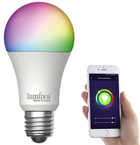 Luminea Home Control Glühbirne für Alexa: WLAN-LED-Lampe, E27, RGB-CCT, 11 W (ersetzt 120 W), 1.055 lm, App (Alexa Birnen, LED-Lampen für Innenbeleuchtungen, Farbe)