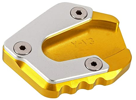 Oredesis Motorradzubehör Für Yamaha YZF R15 V3 2017-2019 Seitenständer-Vergrößerungsplatte CNC-Aluminium-Verbreiterung Basisverlängerung Motorradzubehör motorradständer (Farbe : 4)