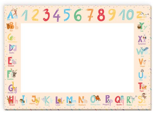 ABC Malblock Kinder Orange | Alphabet lernen | DIN A3 | 50 Blatt