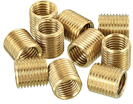 PATIKIL M10 auf M8 Adapter Hülse Reduziermutter 10 Stück 10mm mit Hohle Verbindungsstück Gewindeeinsatz
