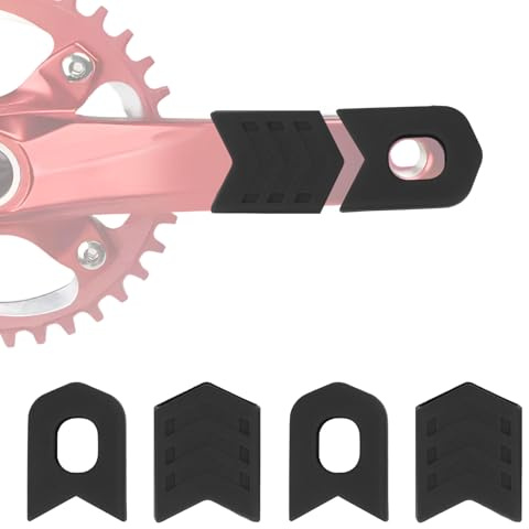 Tissting Fahrrad Kurbelschutz, Schutz für Kurbelstiefel, MTB Mountainbike Kurbelsatzkappen Schutz, Silikon Fahrrad Kurbelgehäuse Abdeckung Kurbelhülse Arm Boot Protector, Schützen und stylen Sie