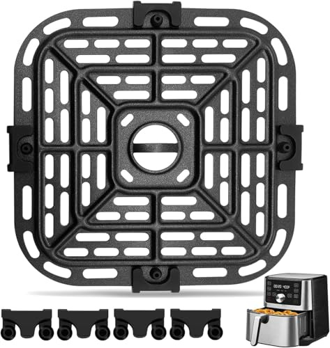 Air fryer Replacement Parts for Ninja AF101 AF161 AF150 Air Fryer, 8.2'' Round Food Grade Air Fryer Grill Pan Grill Plate Crisper Plate Accessories Tray Rack Compatible Ninja Foodie Pressure Cooker