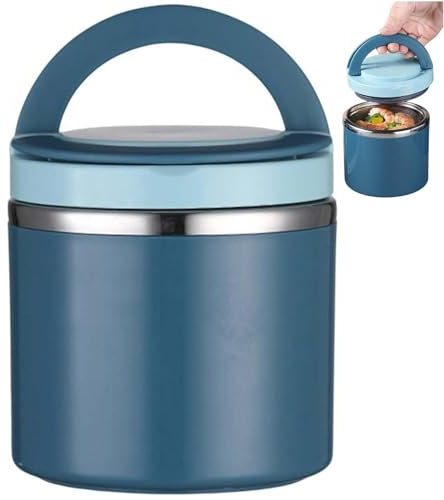 Zghhc Thermos À Soupe De 1000ml pour Aliments Chauds, Pot Alimentaire Isolé en Acier Inoxydable avec Poignée, Boîte À Déjeuner À Large Bouche, Conteneurs pour Adultes