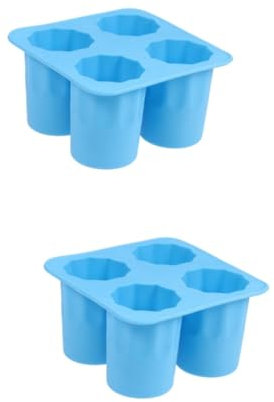 2Pcs Moules À Glaçons En Silicone Flexible Pour Créer Des Glaçons Pudding Et Bonbons - Bac À Pratique Et Personnalisé (Bleu)