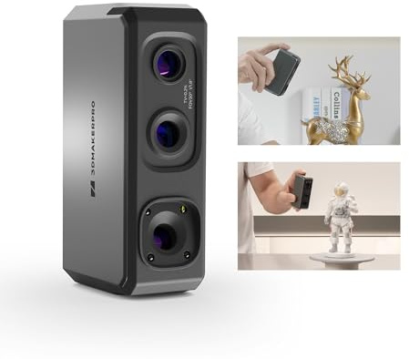 3DMakerpro Seal Lite 3D Scanner für 3D Drucker, 0,02mm & Blaulicht LED Licht | Präzisions-3D-Scanner für kleine Objekte von 10-300 mm, Mono-Textur, direkter STL/OBJ Export, kompatibel mit Windows & macOS