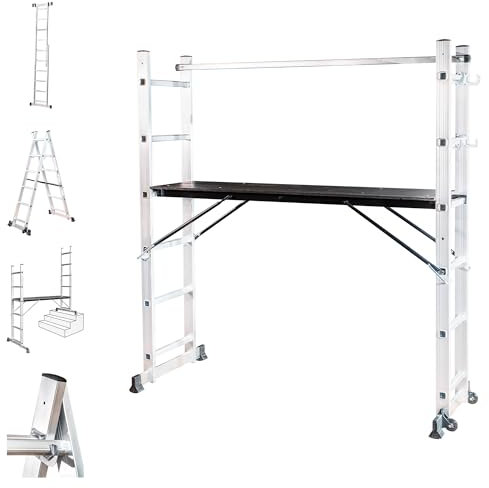 Scaffoldax2x6, Échelle Pliante Multi-Usage, échafaudage avec Plateforme