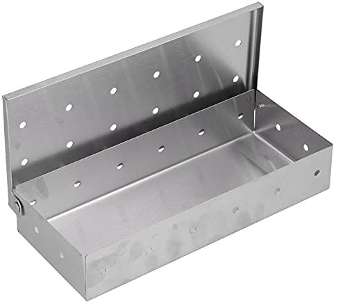 Beufee Caja de ahumador, Caja de ahumador para Parrilla de Gas Caja de ahumador de carbón para Parrilla de pellets Caja de ahumador de Barbacoa para Parrilla de Gas de carbón