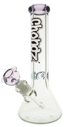 Chongz Widow Maker Glass Ice Beaker Bong | 30cm Height | 7mm Thick Glass | Removable Diffuser Downstem/Bowl (GCH8) (Purple)