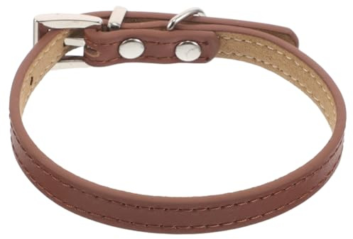 Toyvian Justerbar Pu-halsband för Katt och Valp Mjukt och Lätt Bekvämt Djurhalsband för Små Katter och Hundar Modeaccessoar för Bröllop och Fest S Kaffefärgad