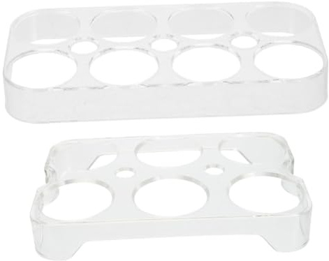 Toddmomy Porta Huevos para Nevera Organizador Plástico Compacto, Bandeja Transparente para Almacenamiento en Cocina y Frigorífico
